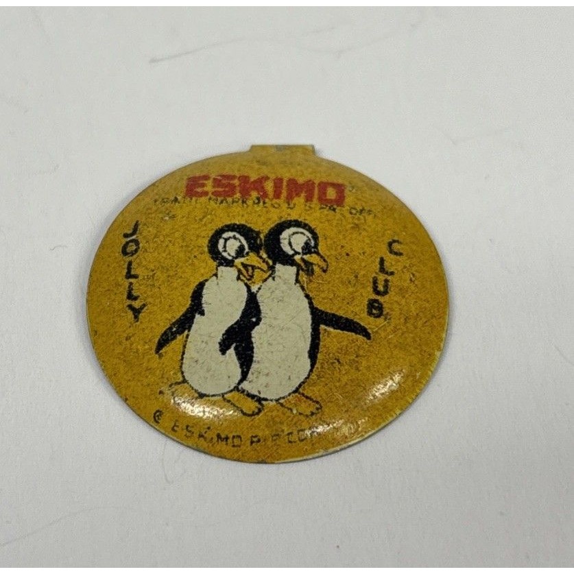 Vintage Eskimo Jolly Club Pin Yellow Penguin Vintage Eskimo Jolly Club Pin Yellow Penguin